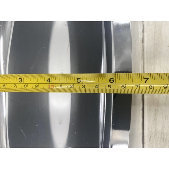 MCM Kromex Silver Serving Tray Bread Platter Chrome Brass Handles 17.5 x 6.5" - Picture 4 of 12